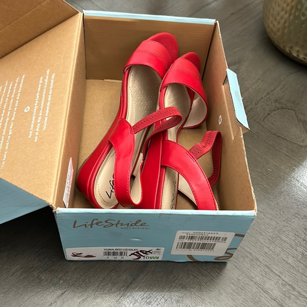 LifeStride Yuma Red Liz/Silky (Wide) - Picture 2 of 6